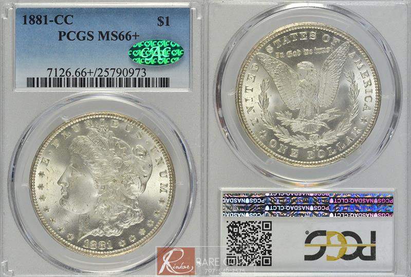 1881-CC $1 PCGS MS 66+ CAC
