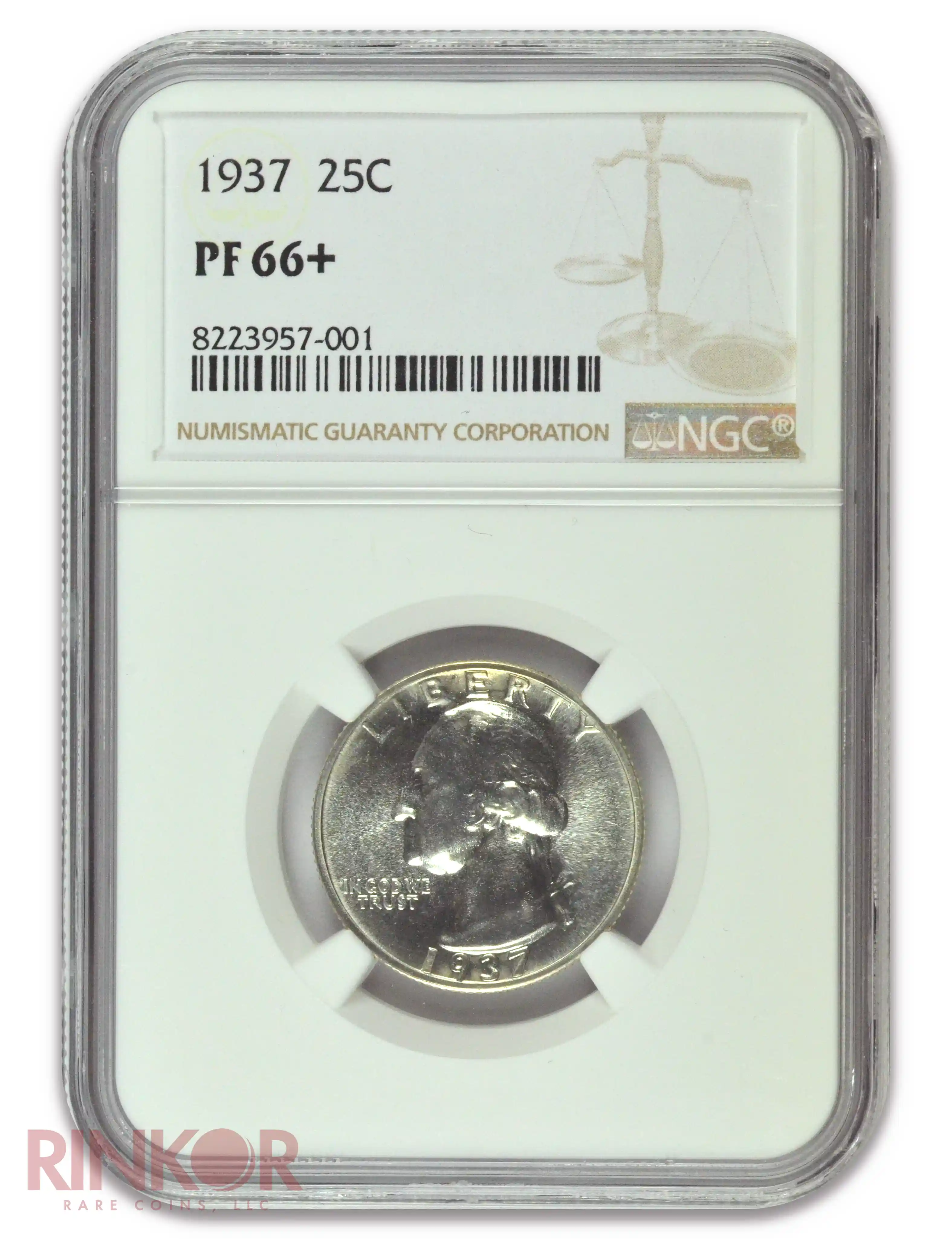 1937 Washington Quarter NGC PF 66+