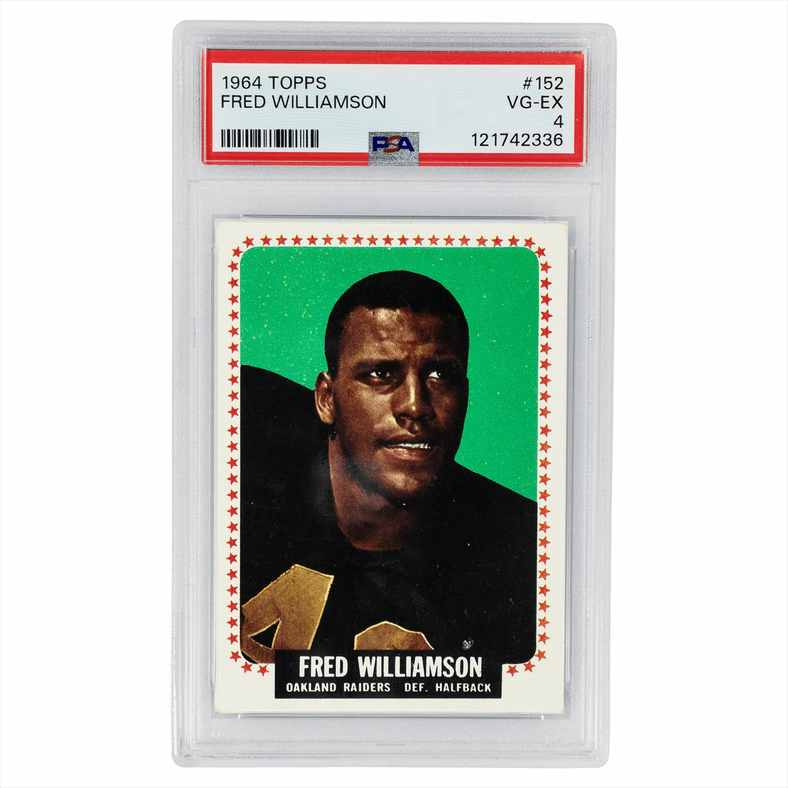 1964 Topps Fred Williamson #152 PSA VG-EX 4 Cert #121742336
