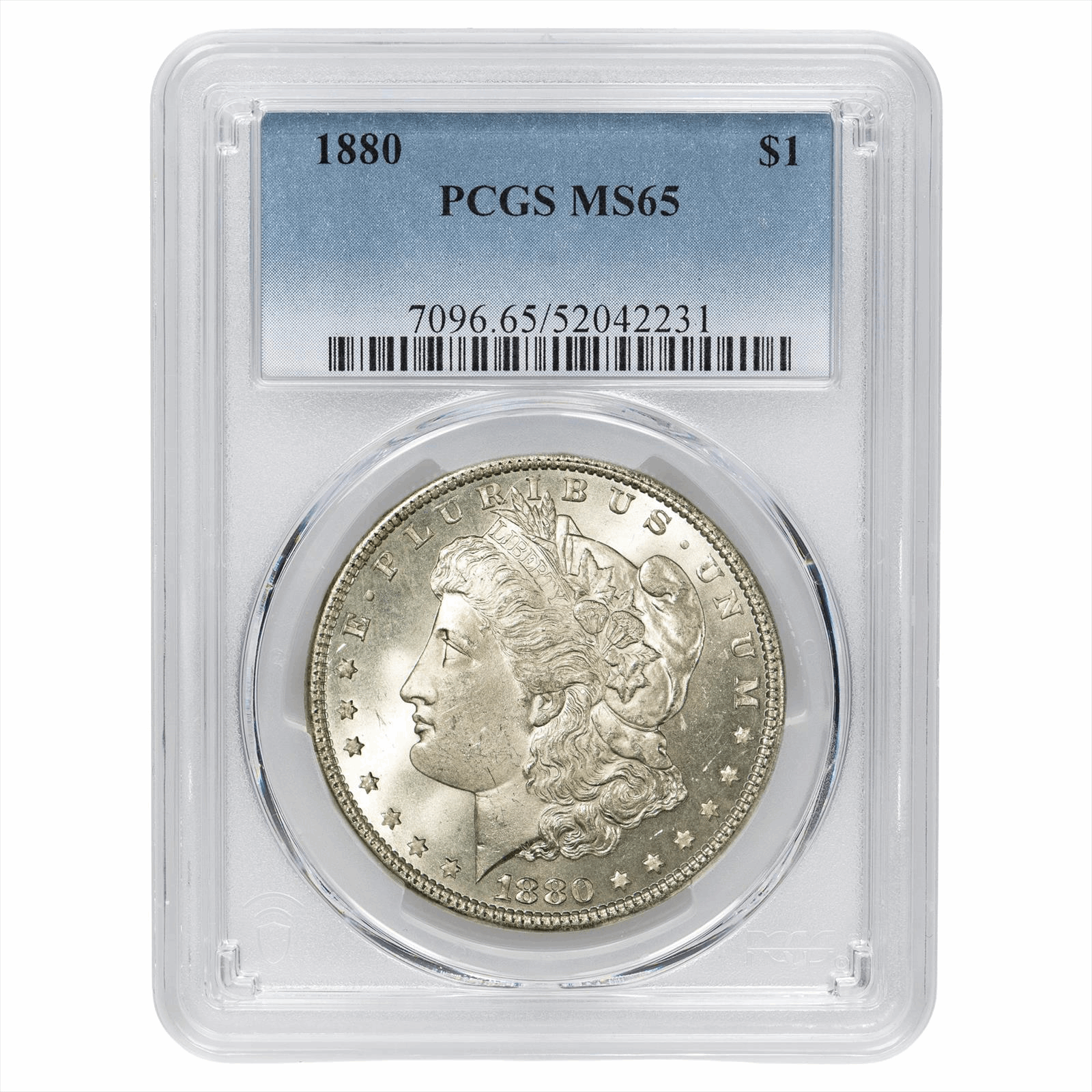 1880 Morgan Silver Dollar $1 PCGS MS 65