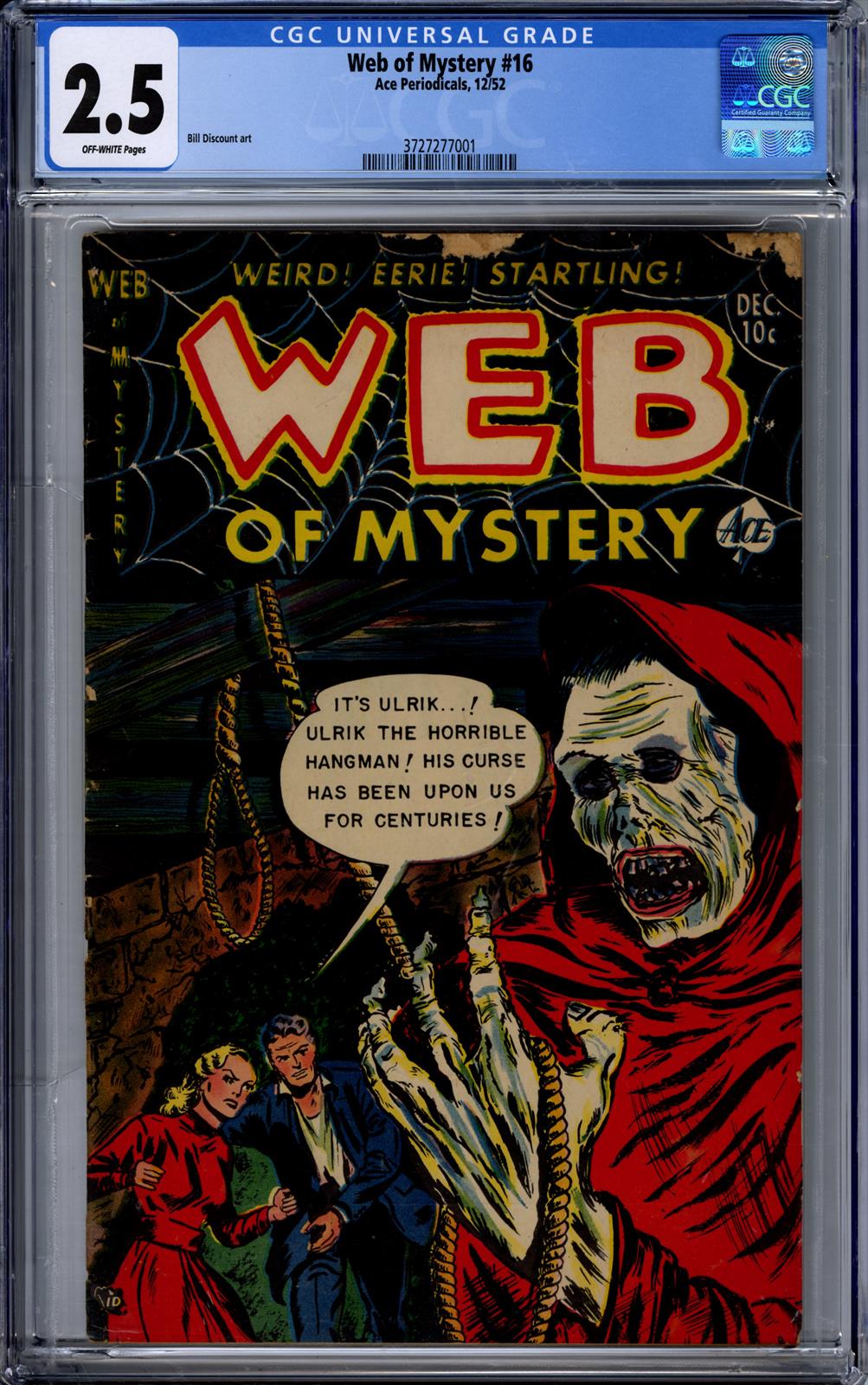 Web of Mystery  #16 CGC 2.5 (Ace Periodicals, 1952) 