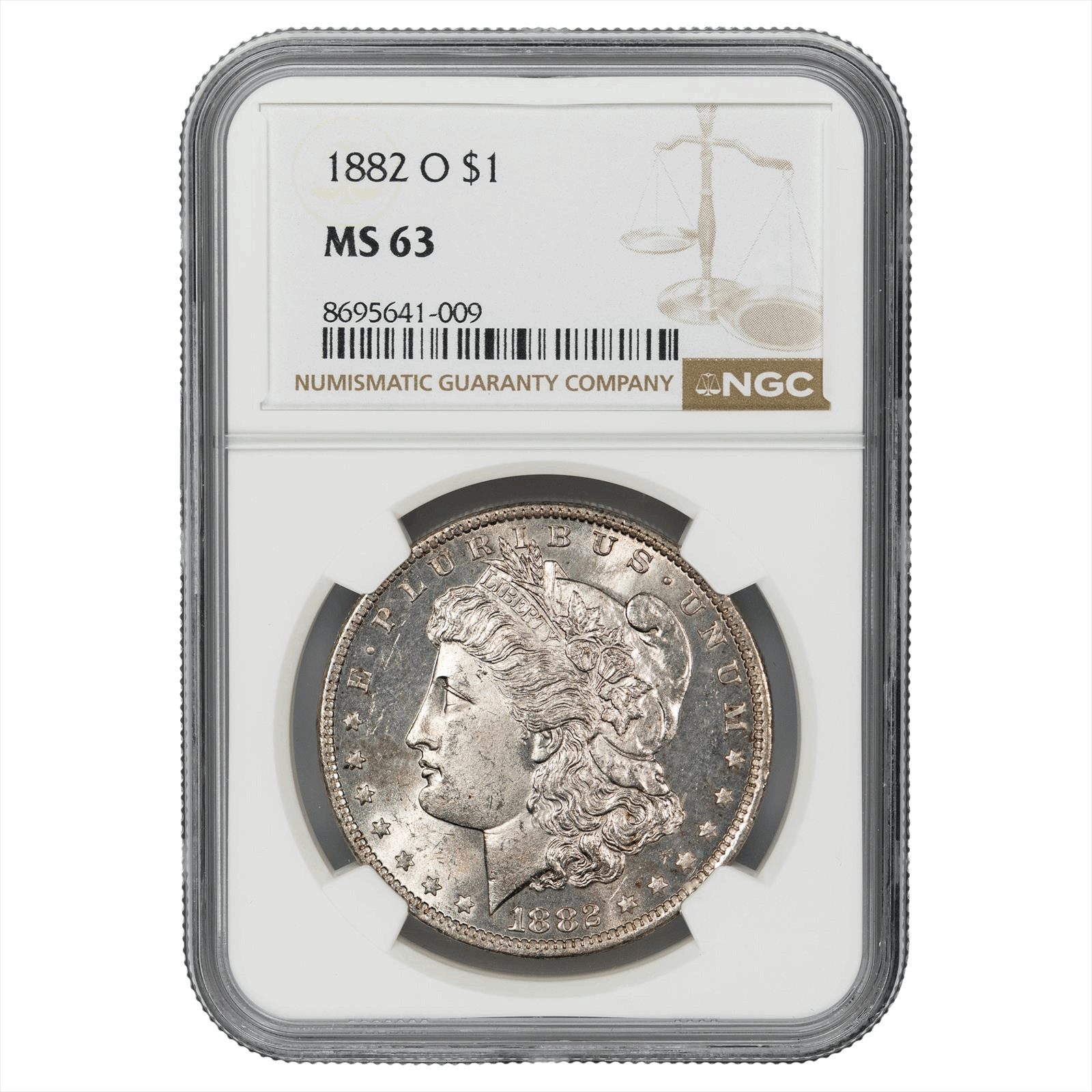 1882-O Morgan Silver Dollar $1 NGC MS 63