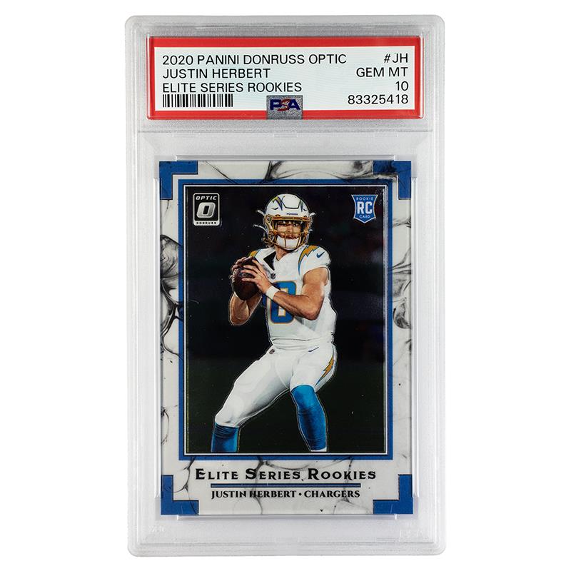 2020 Panini Donruss Optic Justin Herbert Elite Series Rookies #JH PSA Gem Mint 10 Cert #83325418