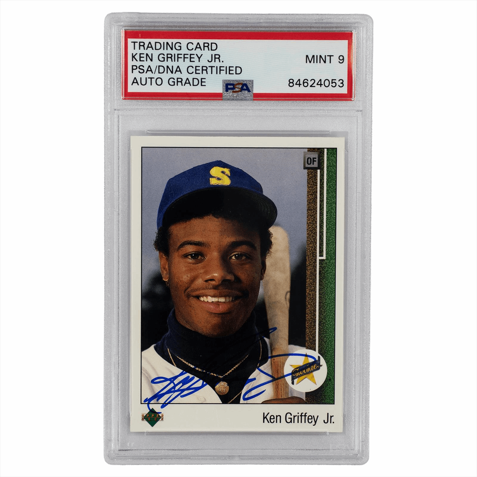 1989 Upper Deck Ken Griffey Jr. #1 PSA/DNA AUTO GRADE MINT 9