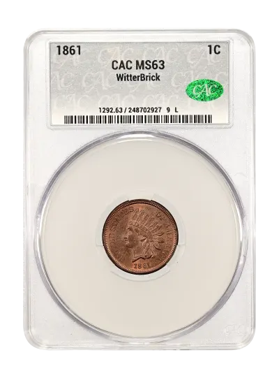 1861 1c CACG MS 63