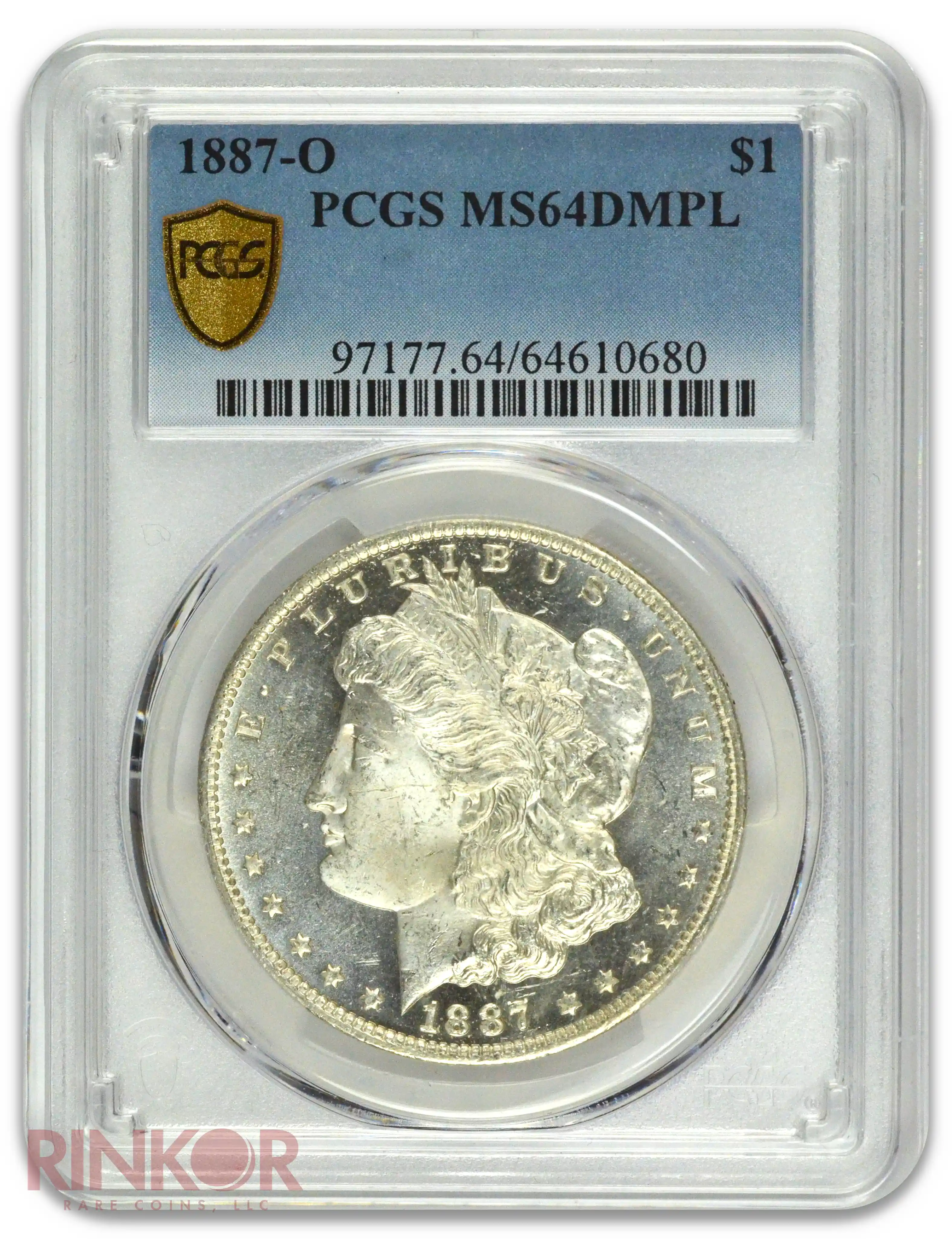1887-O $1 Morgan Dollar PCGS MS 64 DMPL
