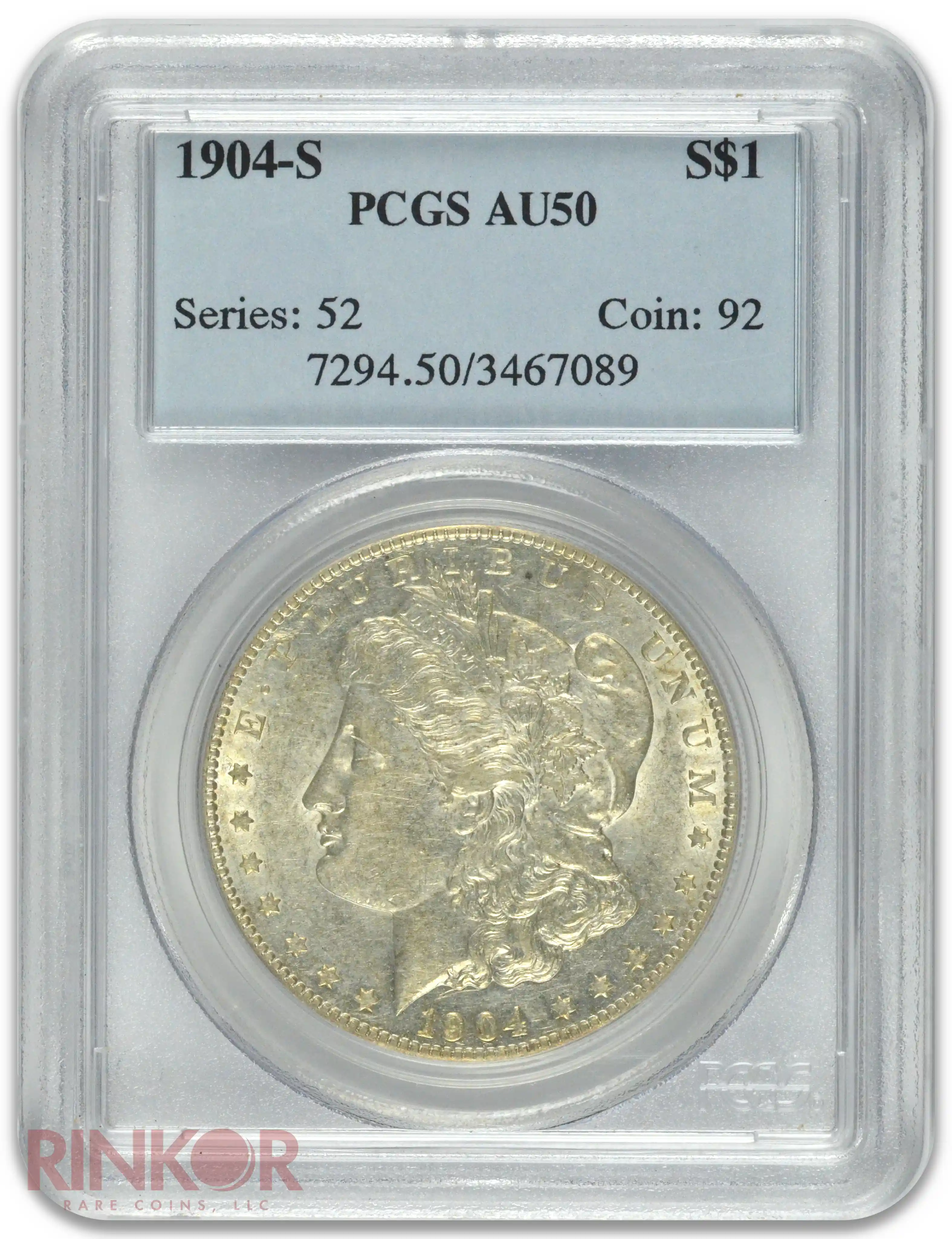 1904-S $1 PCGS AU-50