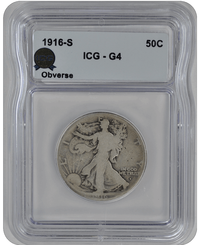 1916-S Walking Liberty ICG G4