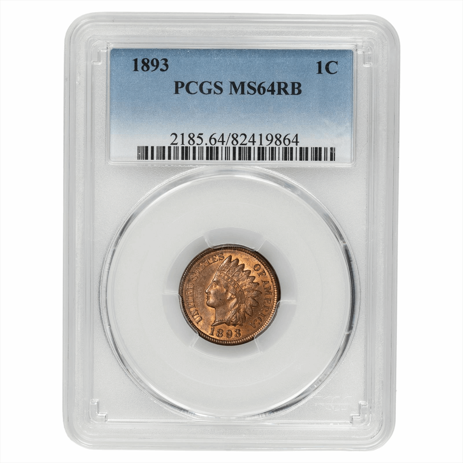 1893 Indian Head Cent 1C PCGS MS 64 RB