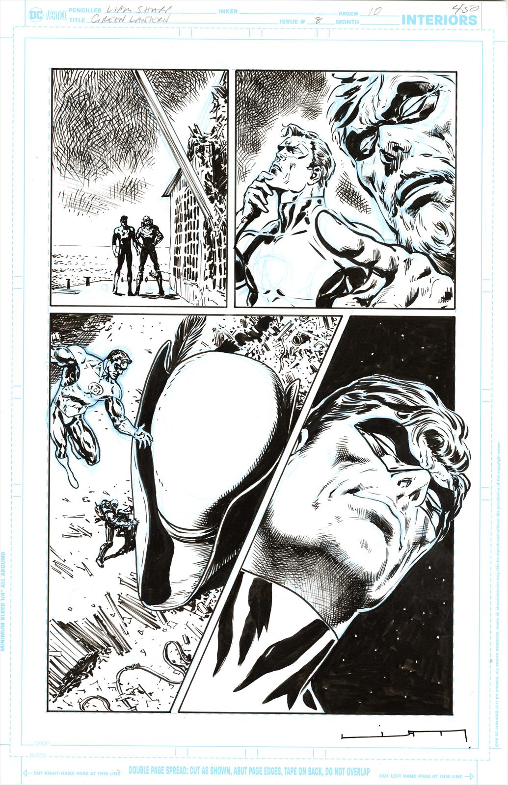 Green Lantern #8, Page 10 Artist:  Liam Sharp (All) Media Type: Pen and Ink Art Type: Interior Page 