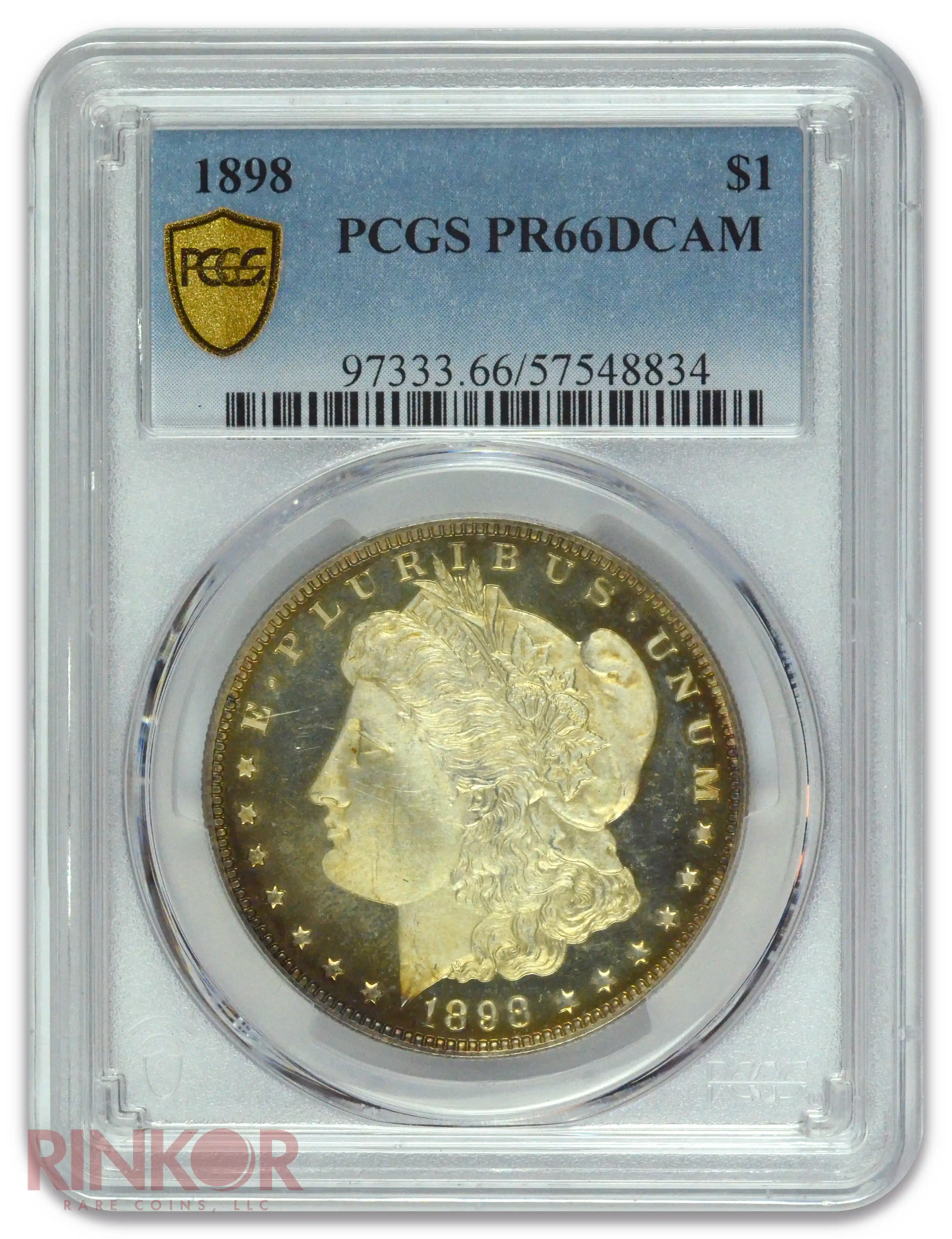 1898 $1 Morgan Dollar PCGS PR 66 DCAM