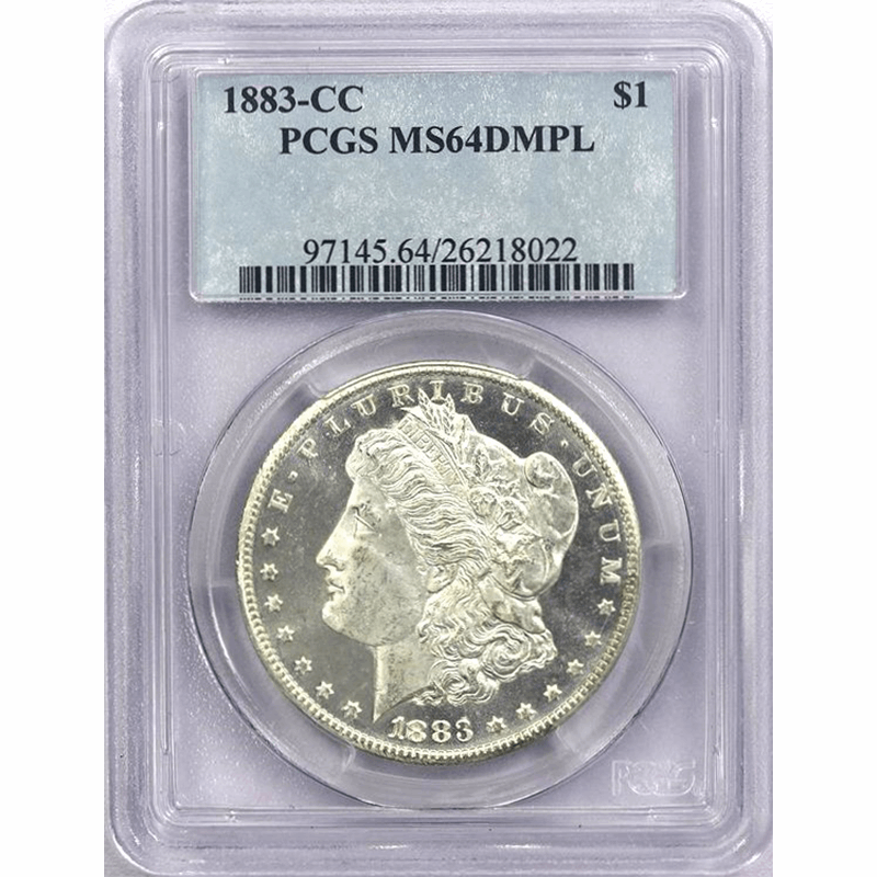 1883-CC $1 Morgan Silver Dollar - PCGS MS64DMPL - Deep Mirror Prooflike
