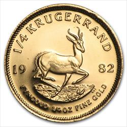 1982 1/4oz. South African Gold Krugerrand 