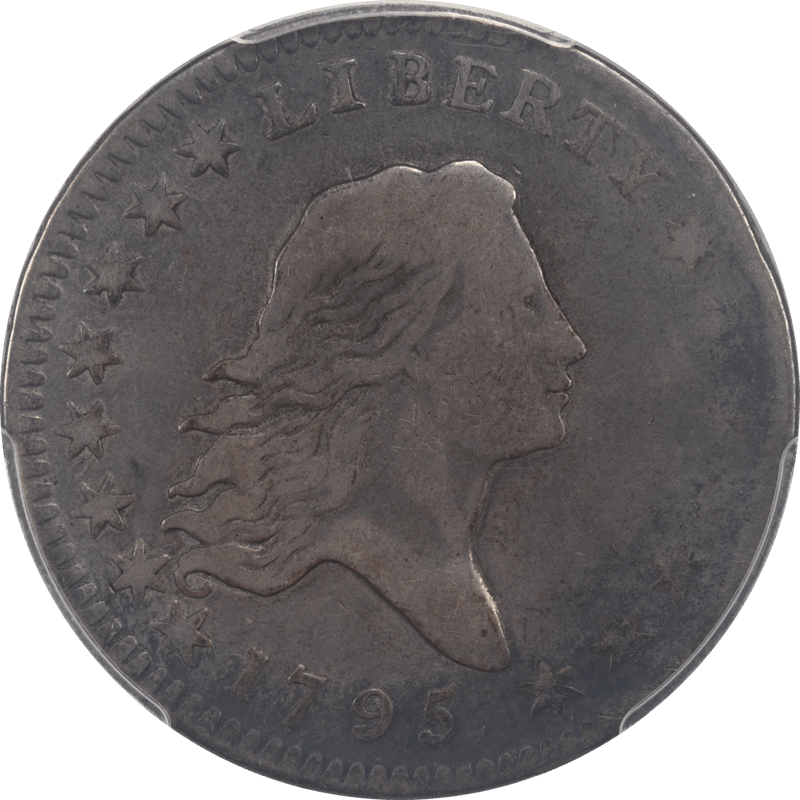 1795 Flowing Hair Half Dollar 50c PCGS VG10 Two Leaves Variety - Nice Original Coin