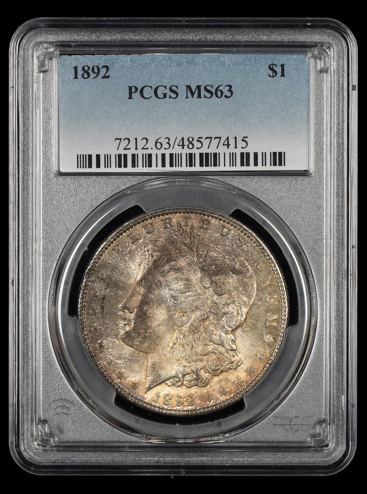 1892 $1 PCGS  MS63