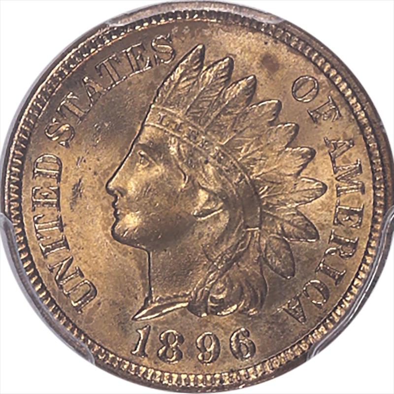 1896 Indian Head Small Cents 1C PCGS MS64RD - Nice Lustrous Coin