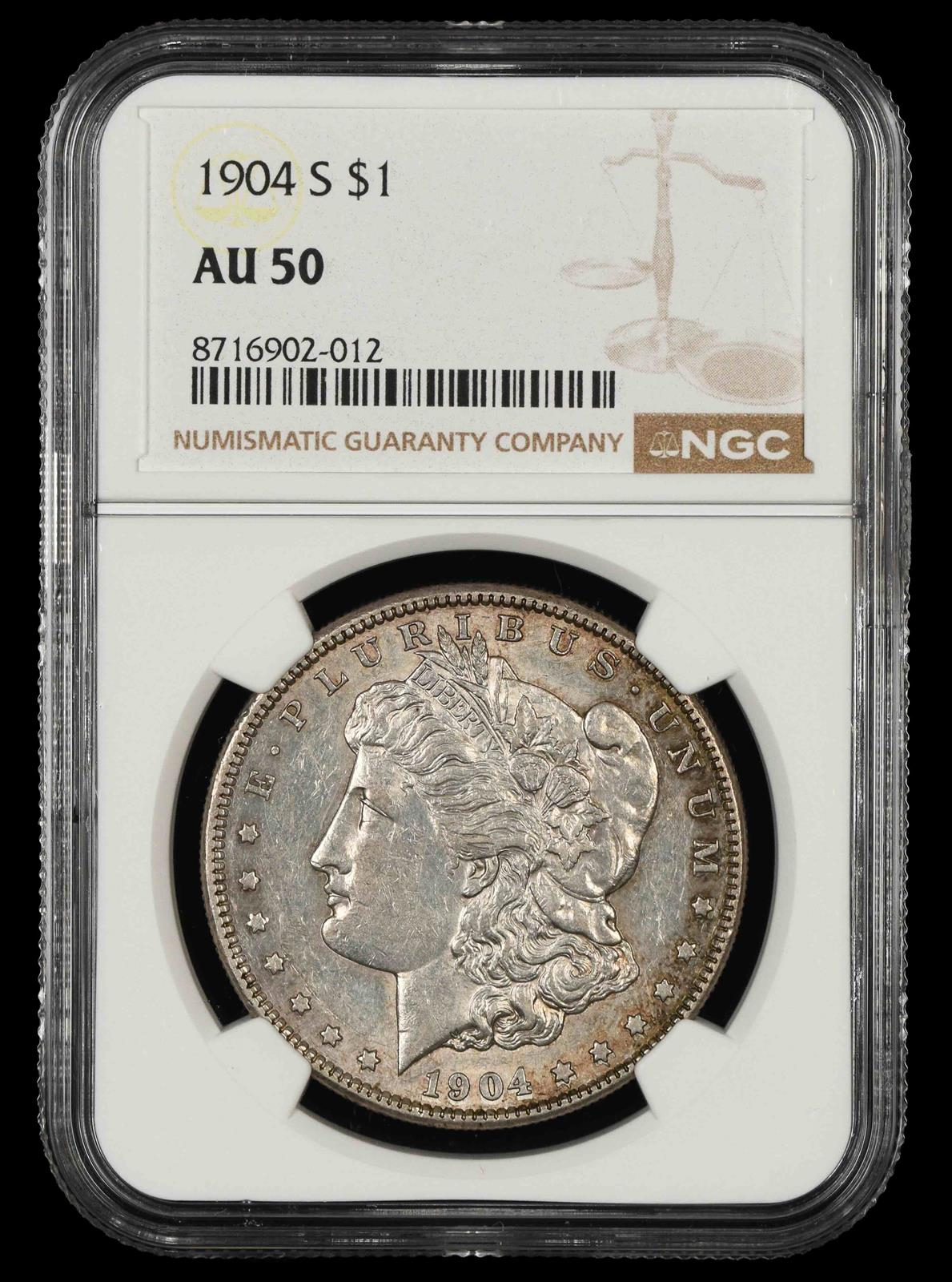 1904 S $1 NGC  AU50