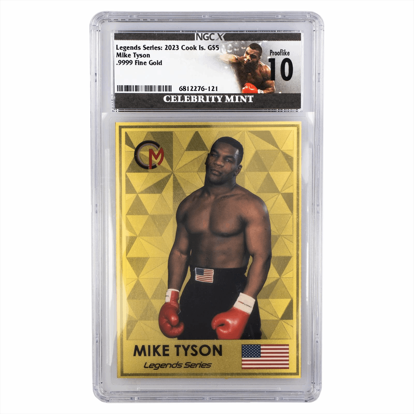 Mike Tyson 2023 0.5g Solid Gold Legal Tender Trading Coin  NGCX 