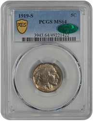 1919-S Buffalo PCGS CAC MS 64