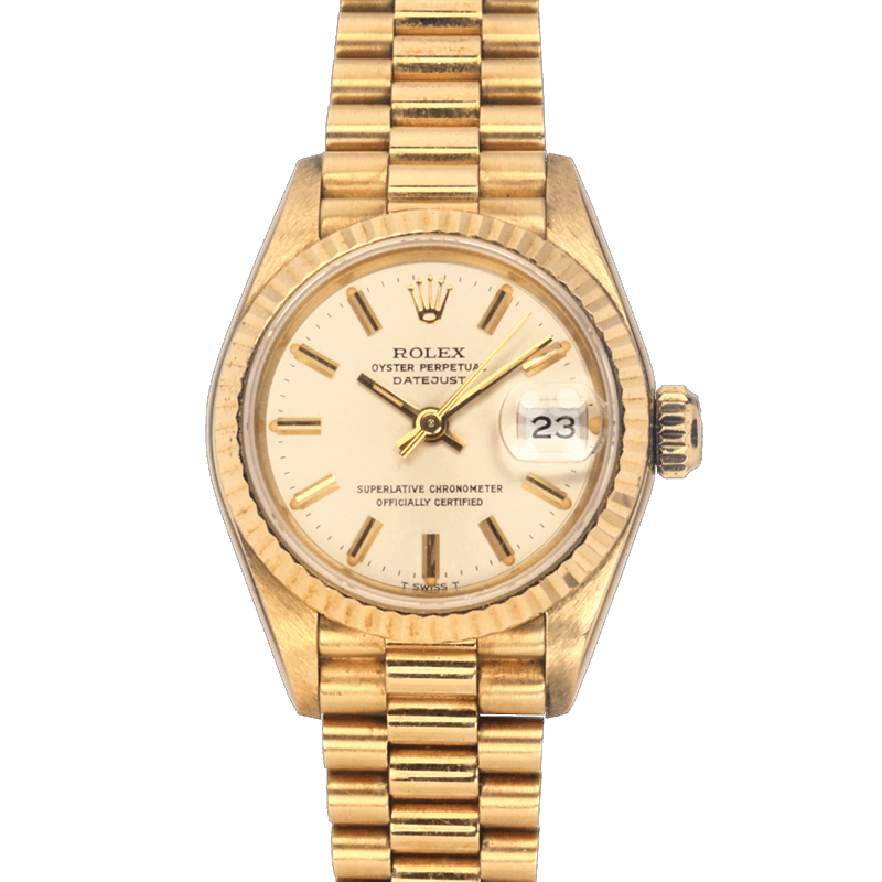 Rolex 26mm 691788 DATEJUST President 18K YG  Watch and Papers 1985