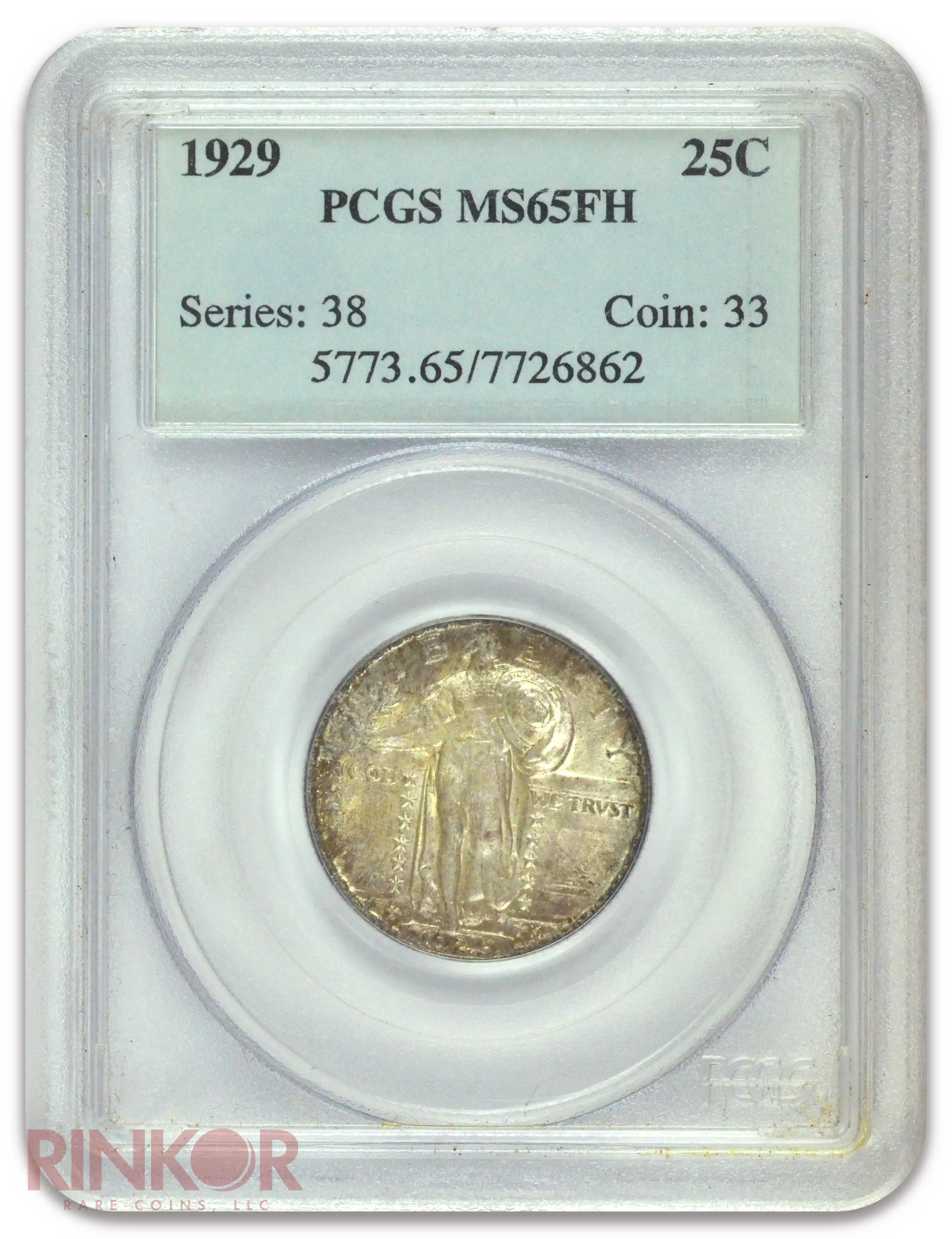 1929 Standing Liberty Quarter PCGS MS 65 FH