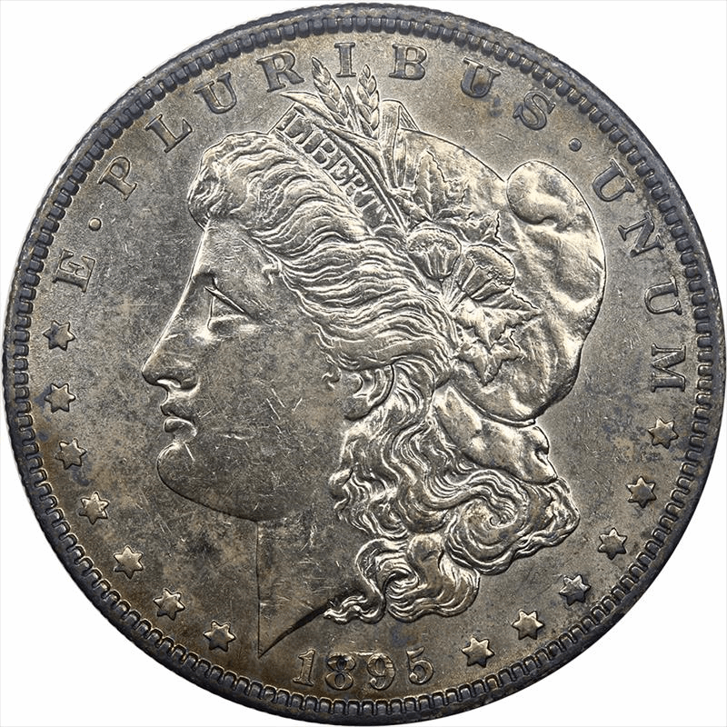 1895-O Morgan Silver Dollar, $1 Circulated Almost Uncirculated - Nice and Original