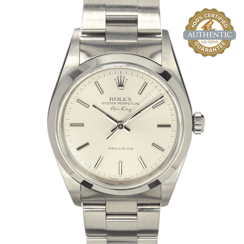 Rolex 34mm Air-King Ref/14000M Watch and Papers 