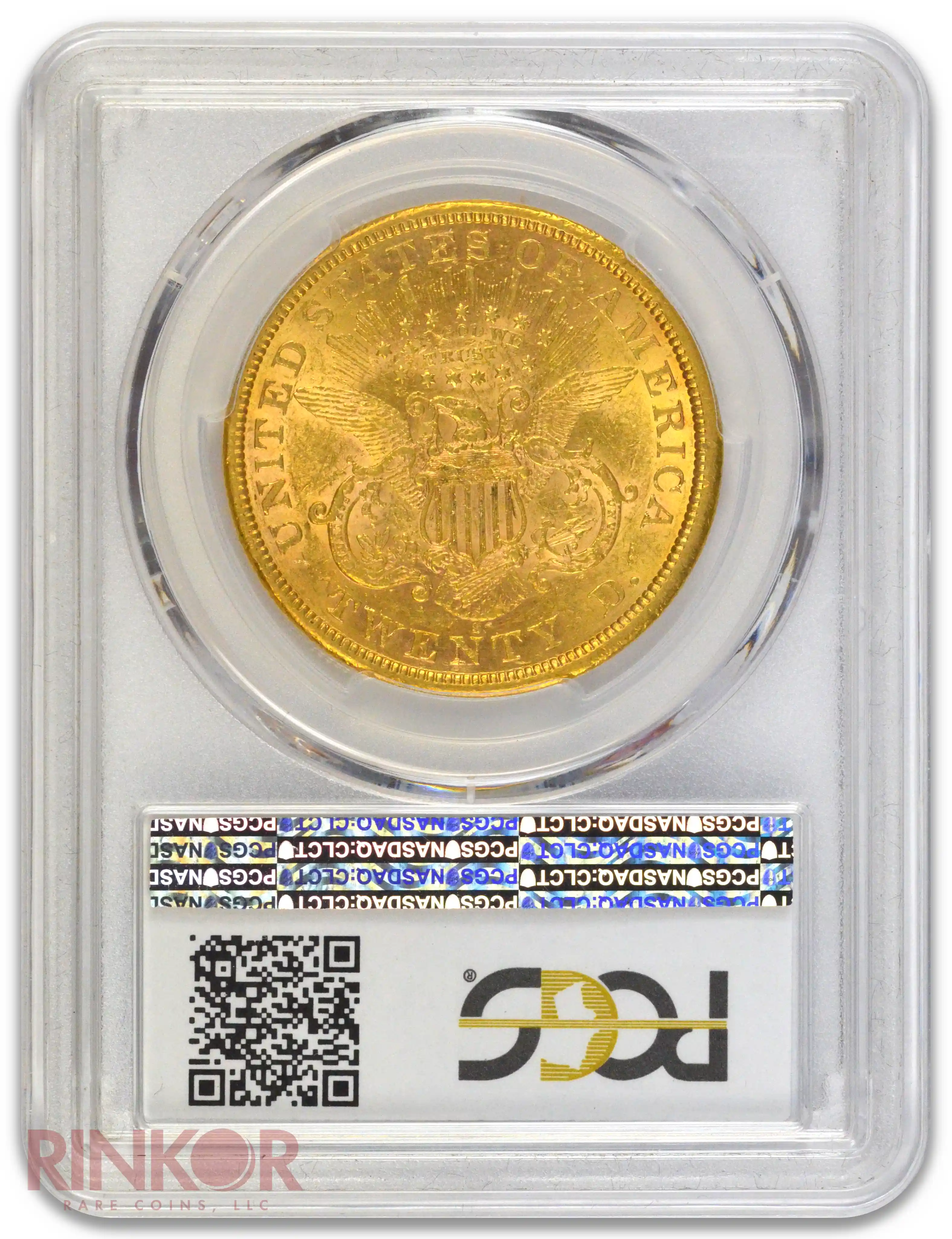 1866-S Motto $20 Liberty PCGS AU-55