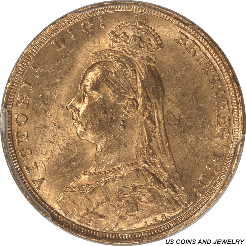 Great Britain: 1893-1901 Victoria Mature Head Gold Sov PCGS MS61