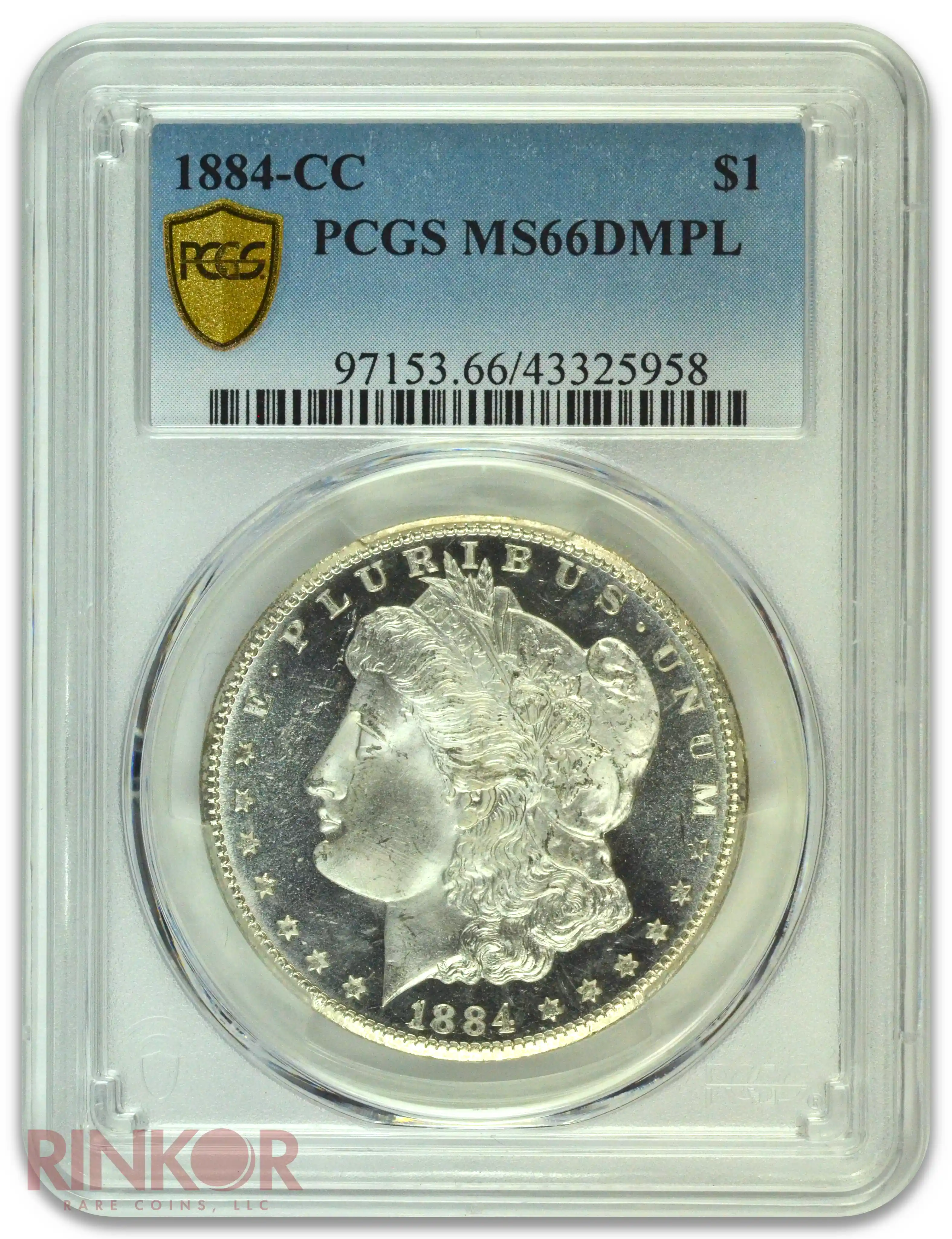 1884-CC $1 Morgan Dollar PCGS MS 66 DMPL