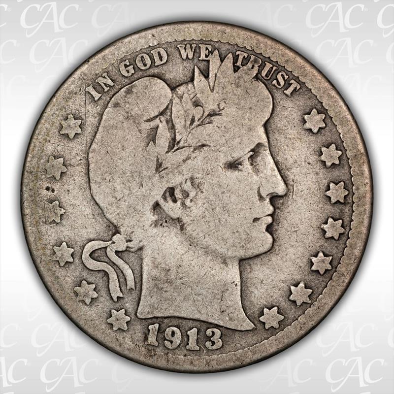1913-S 25c CACG G6
