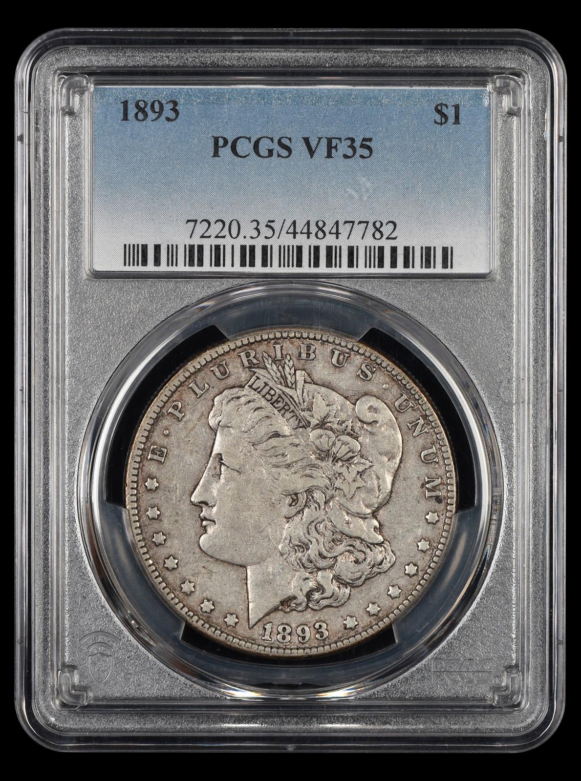 1893 $1 PCGS VF-35