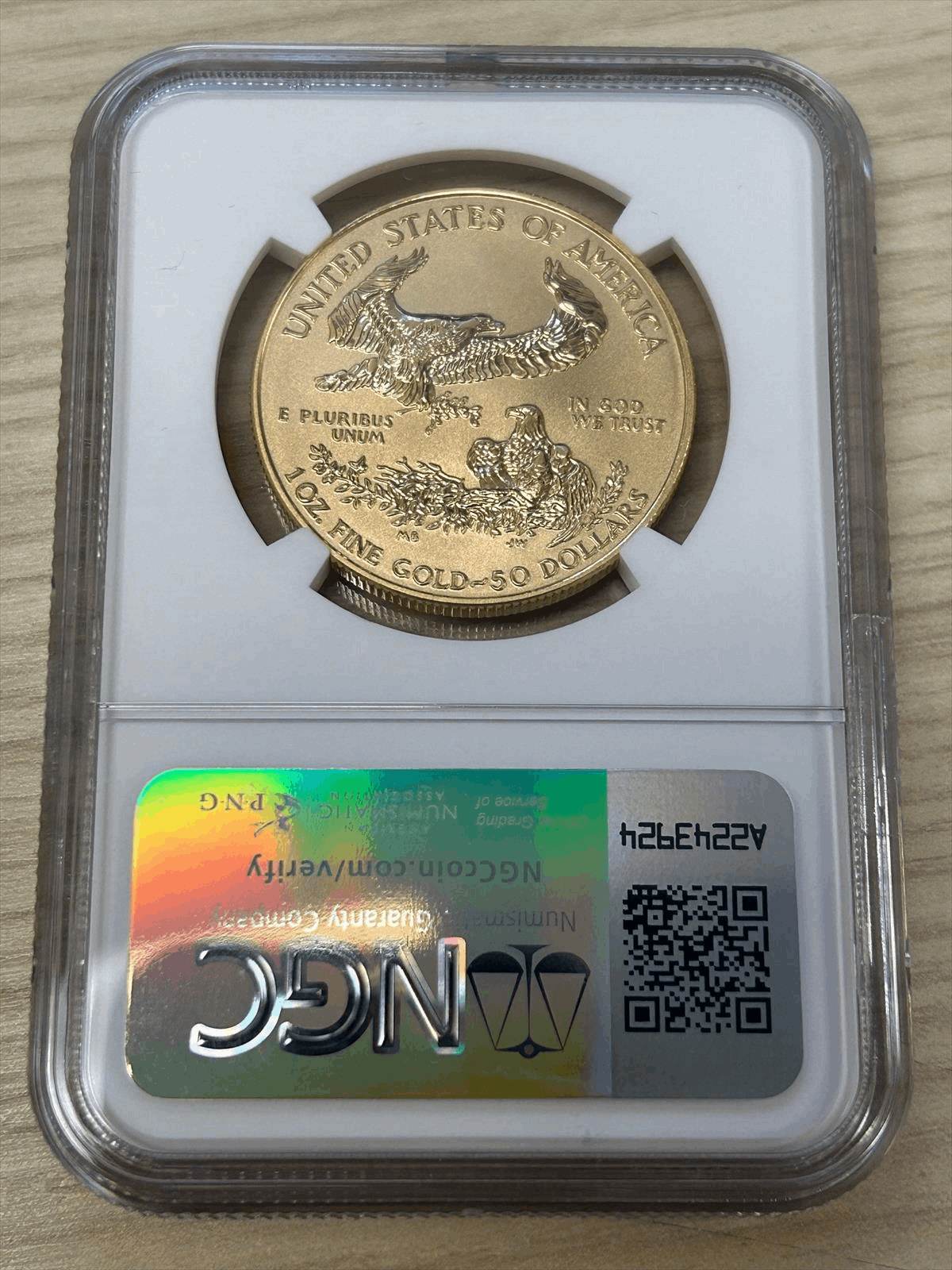 2006 W $50 Reverse Proof Gold Eagle NGC PF 70  reverse
