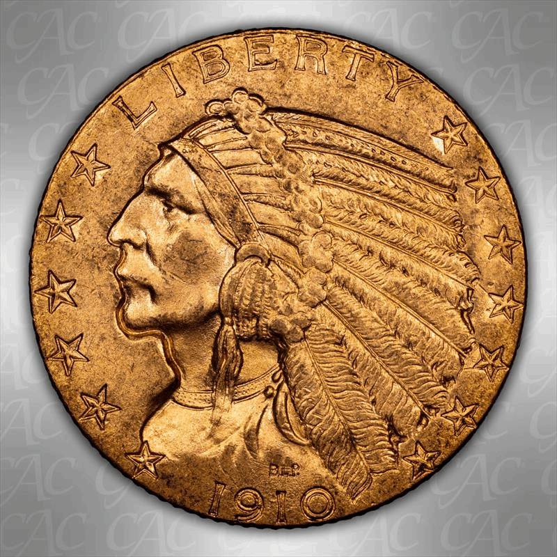 1910 $5 CACG MS 63 