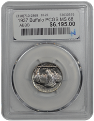 1937 Buffalo PCGS MS 68 
