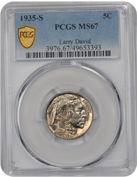 1935-S Buffalo PCGS MS 67