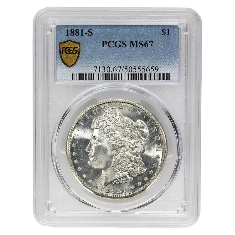 1881-S Morgan Dollar, $1 PCGS MS 67