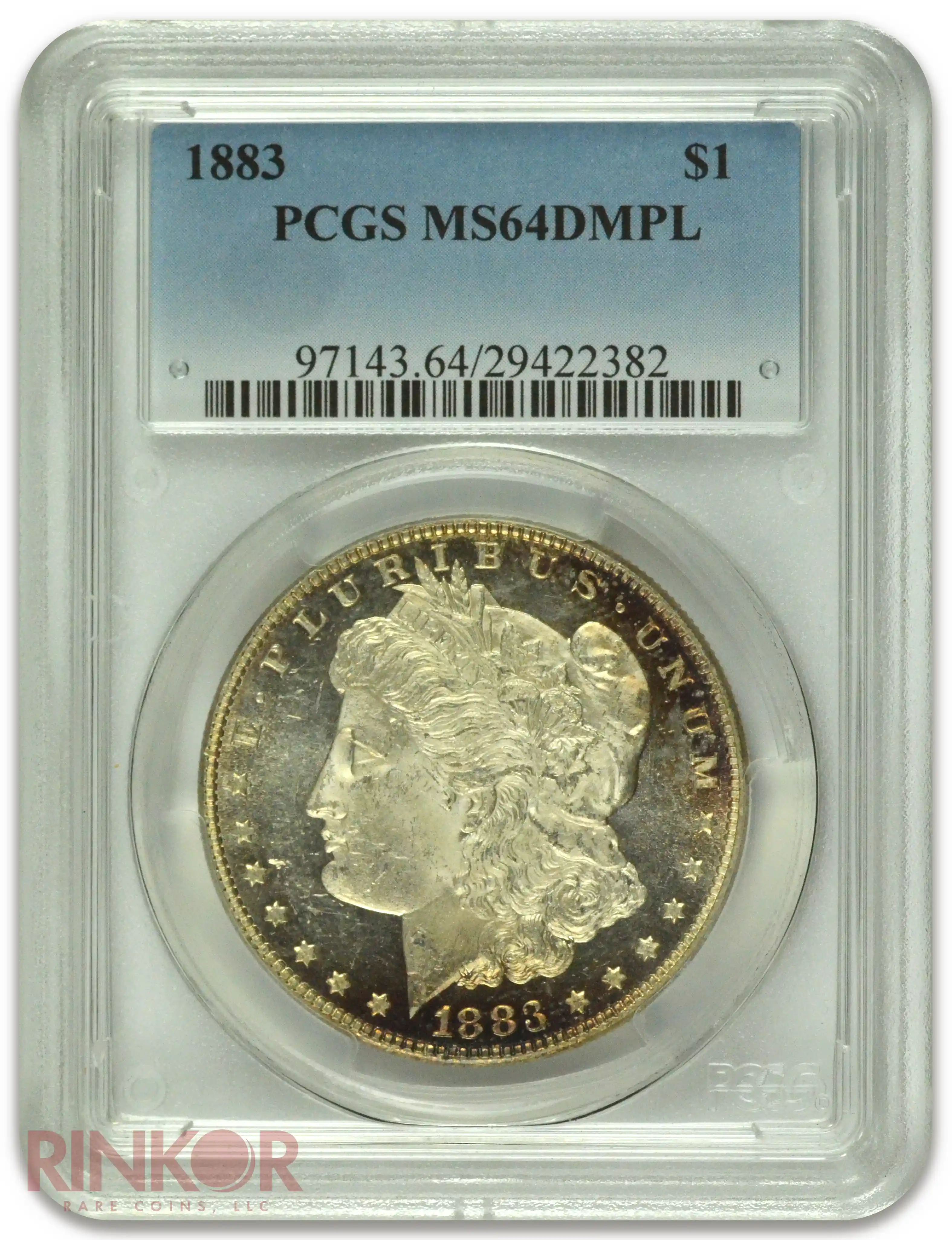 1883 $1 Morgan Dollar PCGS MS 64 DMPL 