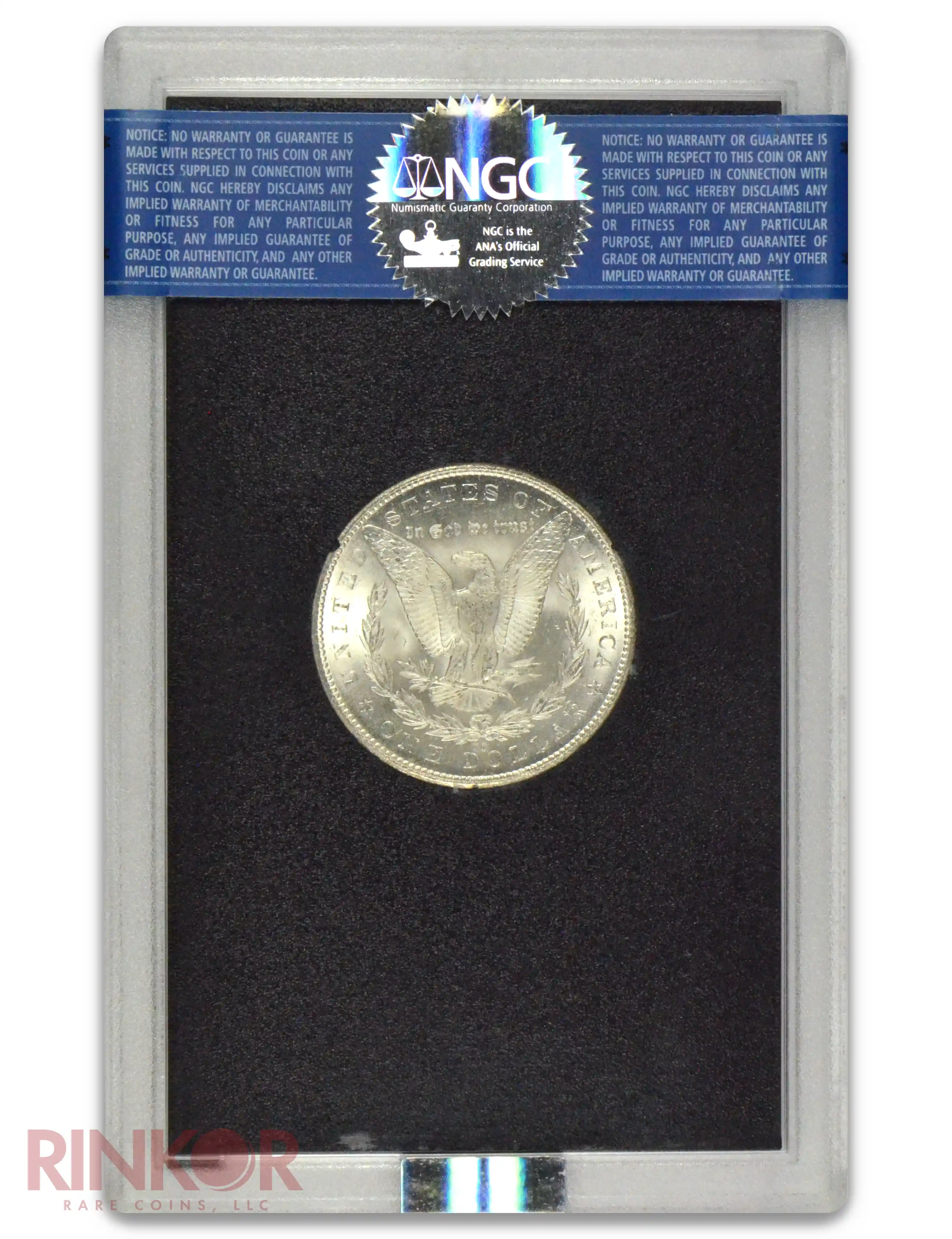 1879-CC $1 GSA Hoard Capped Die Morgan Dollar NGC Reverse