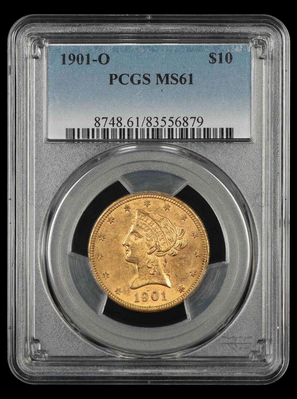 1901 O $10 Gold PCGS MS61