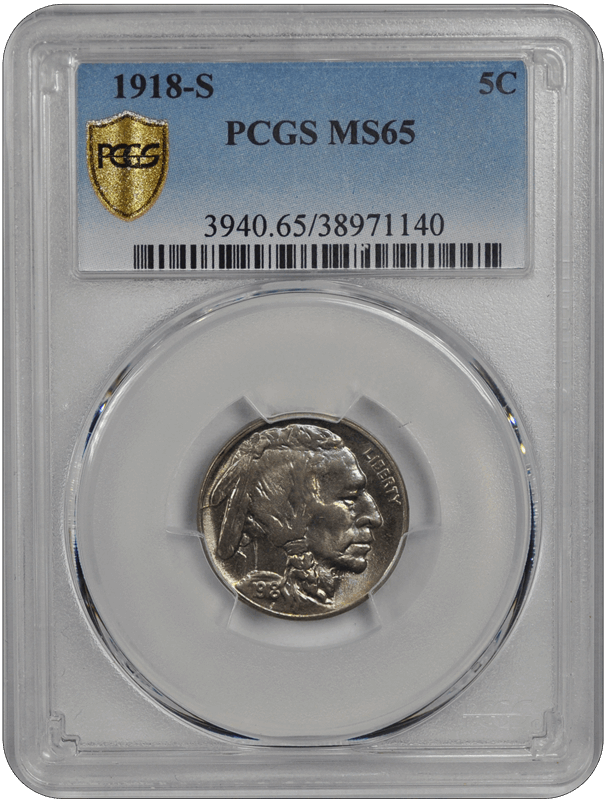 1918-S Buffalo PCGS MS 65
