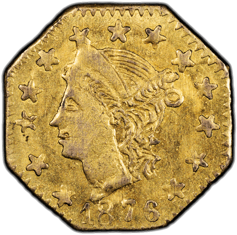 1876 G25c BG-780 PCGS MS 62