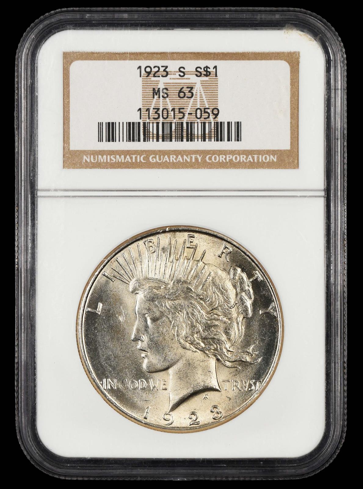 1923 S $1 NGC MS63
