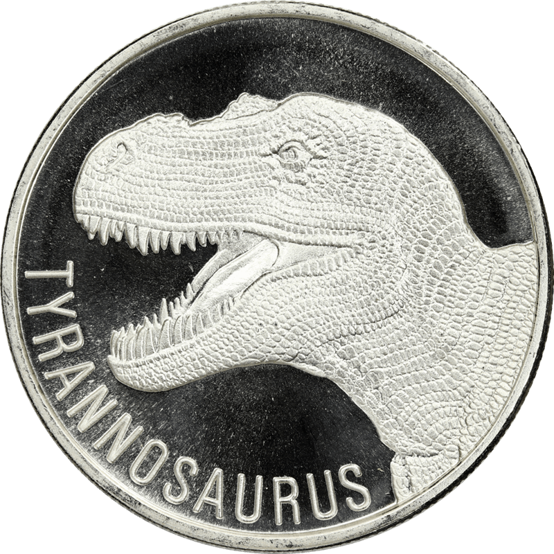 Tyrannosaurus .999 Fine Silver Round 