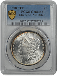 1878 8TF Morgan PCGS UNC-Detail
