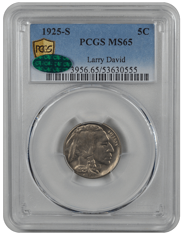 1925-S Buffalo PCGS CAC MS 65