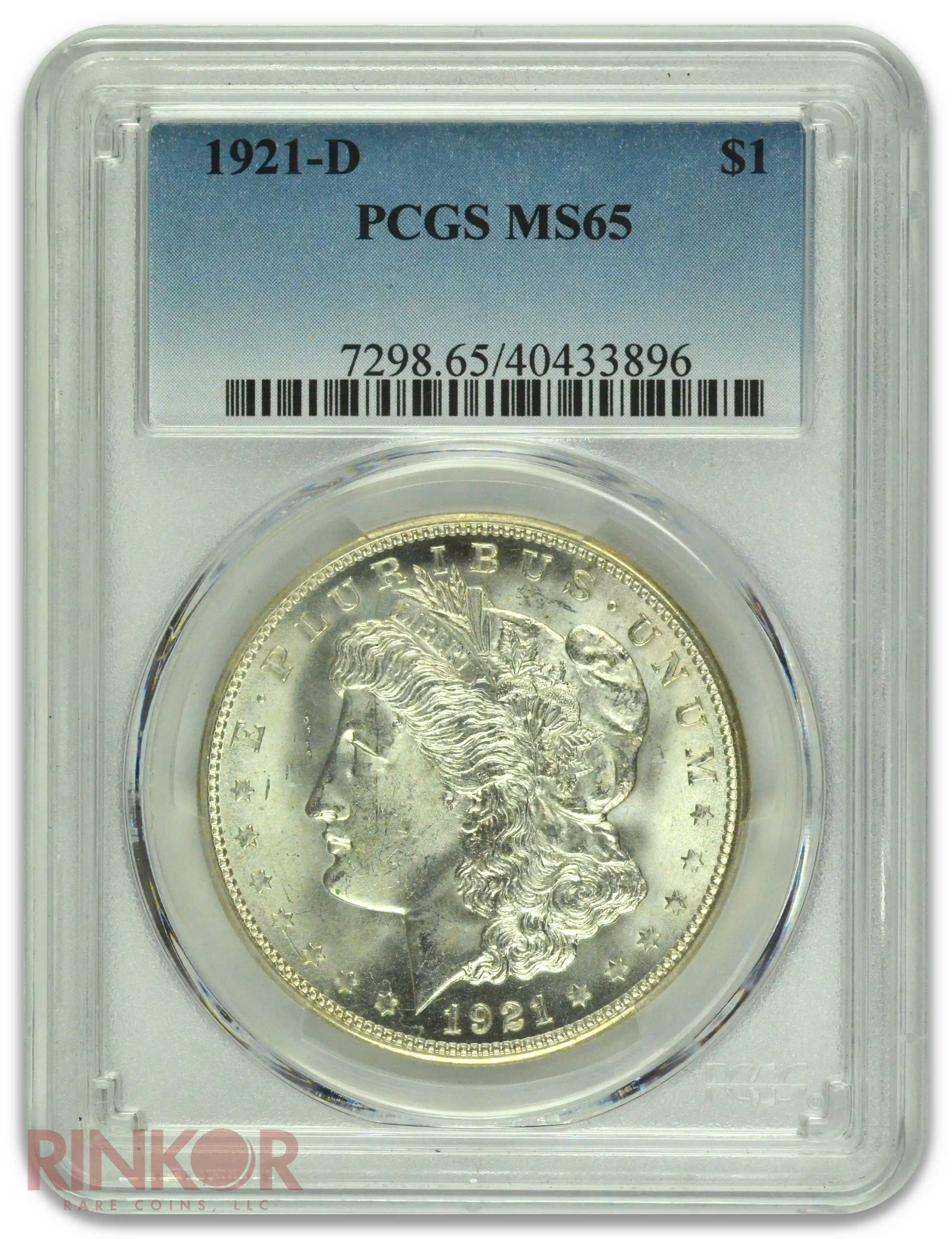 1921-D $1 Morgan Dollar PCGS MS 65