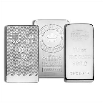 10 oz Silver Bar - Brand Varies image 1