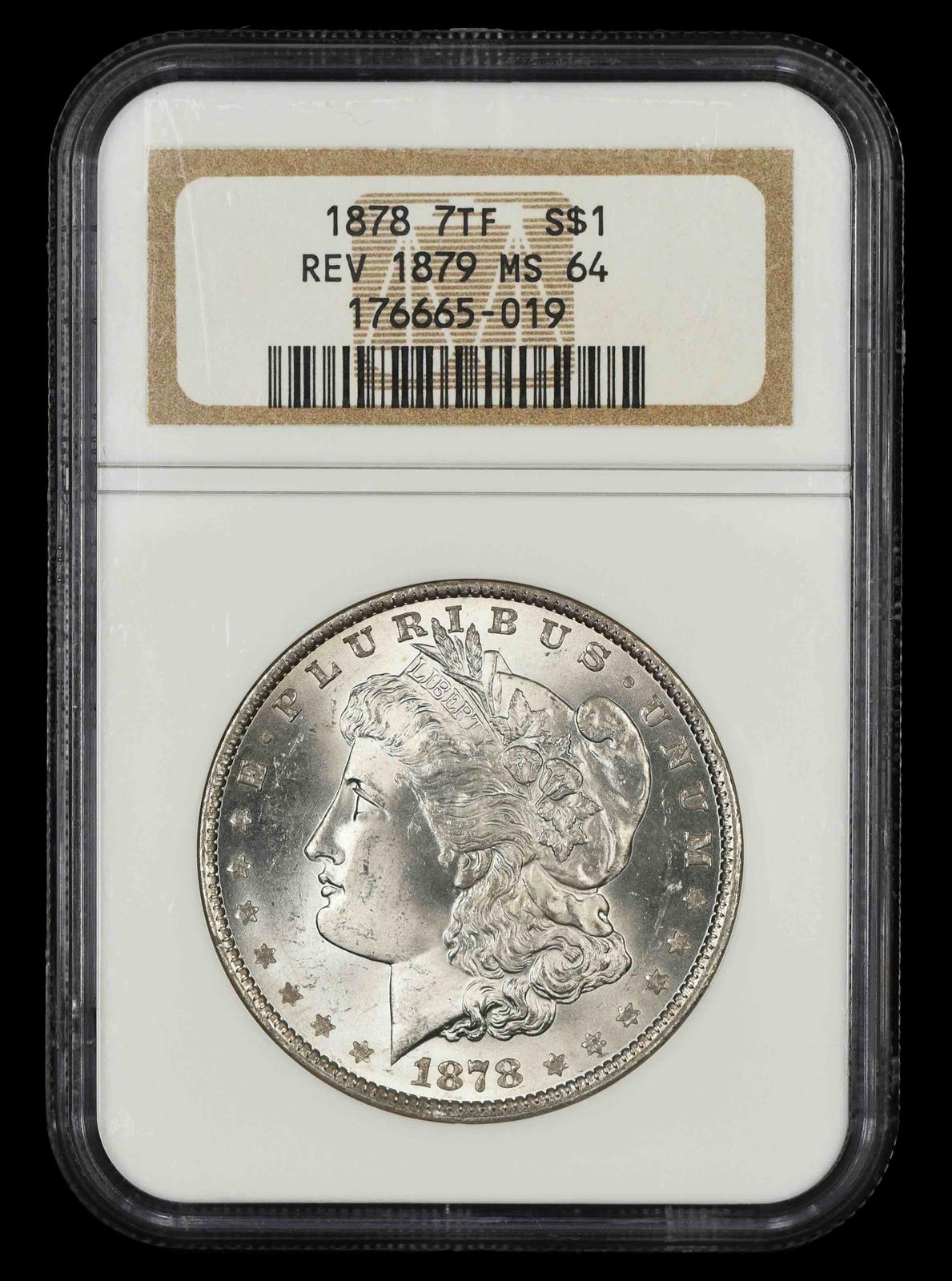 1878 7TF Rev Of 79 $1 NGC MS 64