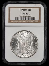 1878 8Tf $1 NGC MS 63